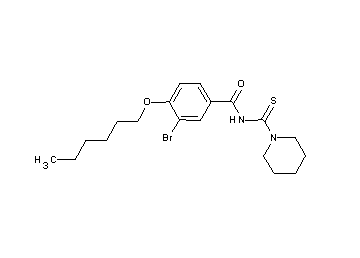 3-bromo-4-(hexyloxy)-N-(1-piperidinylcarbonothioyl)benzamide