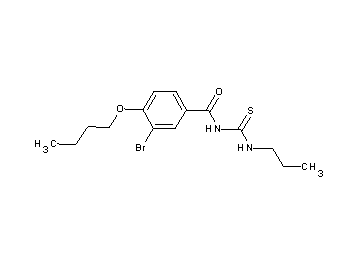 3-bromo-4-butoxy-N-[(propylamino)carbonothioyl]benzamide
