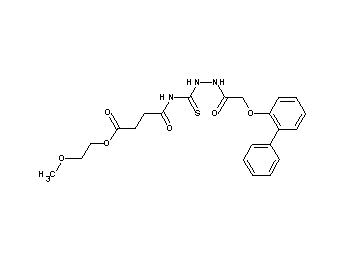 2-methoxyethyl 4-[({2-[(2-biphenylyloxy)acetyl]hydrazino}carbonothioyl)amino]-4-oxobutanoate