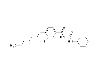 3-bromo-N-[(cyclohexylamino)carbonothioyl]-4-(hexyloxy)benzamide