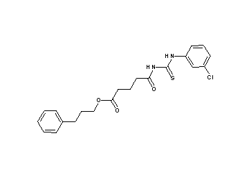 3-phenylpropyl 5-({[(3-chlorophenyl)amino]carbonothioyl}amino)-5-oxopentanoate