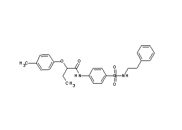 2-(4-methylphenoxy)-N-(4-{[(2-phenylethyl)amino]sulfonyl}phenyl)butanamide