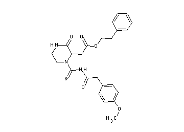 2-phenylethyl [1-({[(4-methoxyphenyl)acetyl]amino}carbonothioyl)-3-oxo-2-piperazinyl]acetate
