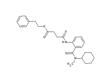2-phenylethyl 4-[(2-{[cyclohexyl(methyl)amino]carbonyl}phenyl)amino]-4-oxobutanoate