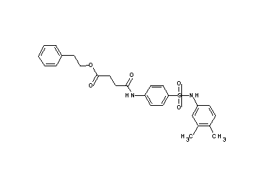 2-phenylethyl 4-[(4-{[(3,4-dimethylphenyl)amino]sulfonyl}phenyl)amino]-4-oxobutanoate