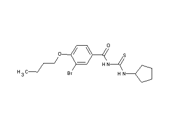 3-bromo-4-butoxy-N-[(cyclopentylamino)carbonothioyl]benzamide