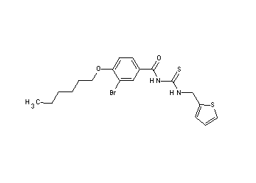 3-bromo-4-(hexyloxy)-N-{[(2-thienylmethyl)amino]carbonothioyl}benzamide