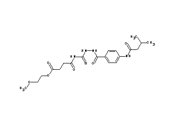 2-methoxyethyl 4-{[(2-{4-[(3-methylbutanoyl)amino]benzoyl}hydrazino)carbonothioyl]amino}-4-oxobutanoate