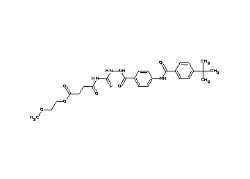 2-methoxyethyl 4-{[(2-{4-[(4-tert-butylbenzoyl)amino]benzoyl}hydrazino)carbonothioyl]amino}-4-oxobutanoate