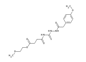 2-methoxyethyl 4-[({2-[(4-methoxyphenyl)acetyl]hydrazino}carbonothioyl)amino]-4-oxobutanoate