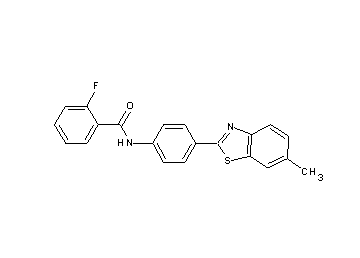 2-fluoro-N-[4-(6-methyl-1,3-benzothiazol-2-yl)phenyl]benzamide