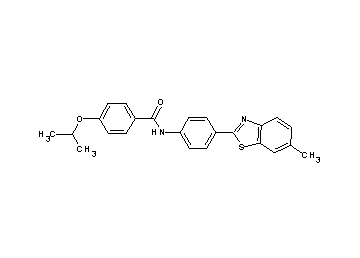 4-isopropoxy-N-[4-(6-methyl-1,3-benzothiazol-2-yl)phenyl]benzamide
