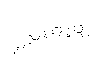 2-methoxyethyl 4-[({2-[2-(2-naphthyloxy)propanoyl]hydrazino}carbonothioyl)amino]-4-oxobutanoate