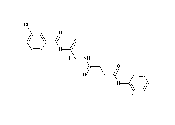 3-chloro-N-[(2-{4-[(2-chlorophenyl)amino]-4-oxobutanoyl}hydrazino)carbonothioyl]benzamide - Click Image to Close