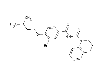 3-bromo-N-(3,4-dihydro-1(2H)-quinolinylcarbonothioyl)-4-(3-methylbutoxy)benzamide