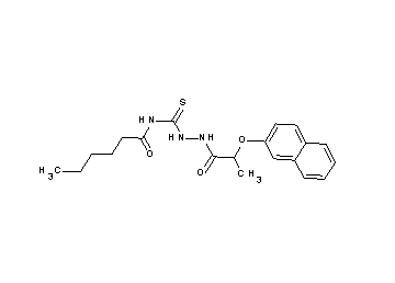 N-({2-[2-(2-naphthyloxy)propanoyl]hydrazino}carbonothioyl)hexanamide