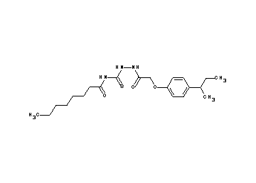 N-({2-[(4-sec-butylphenoxy)acetyl]hydrazino}carbonothioyl)octanamide