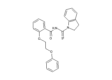 N-(2,3-dihydro-1H-indol-1-ylcarbonothioyl)-2-(2-phenoxyethoxy)benzamide N-(2,3-dihydro-1H-indol-1-ylcarbonothioyl)-2-(2-phenoxyethoxy)benzamide