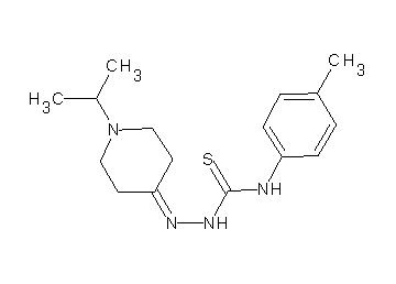 1-isopropyl-4-piperidinone N-(4-methylphenyl)thiosemicarbazone 1-isopropyl-4-piperidinone N-(4-methylphenyl)thiosemicarbazone