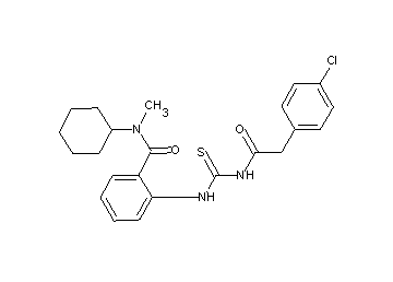 2-[({[(4-chlorophenyl)acetyl]amino}carbonothioyl)amino]-N-cyclohexyl-N-methylbenzamide