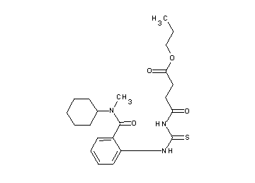 propyl 4-({[(2-{[cyclohexyl(methyl)amino]carbonyl}phenyl)amino]carbonothioyl}amino)-4-oxobutanoate