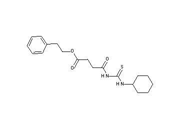 2-phenylethyl 4-{[(cyclohexylamino)carbonothioyl]amino}-4-oxobutanoate