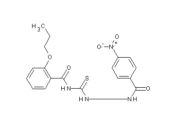 N-{[2-(4-nitrobenzoyl)hydrazino]carbonothioyl}-2-propoxybenzamide