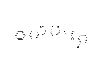 4-{2-[2-(4-biphenylyloxy)propanoyl]hydrazino}-N-(2-chlorophenyl)-4-oxobutanamide