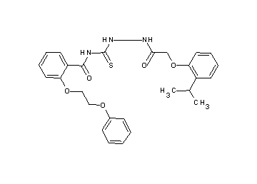 N-({2-[(2-isopropylphenoxy)acetyl]hydrazino}carbonothioyl)-2-(2-phenoxyethoxy)benzamide