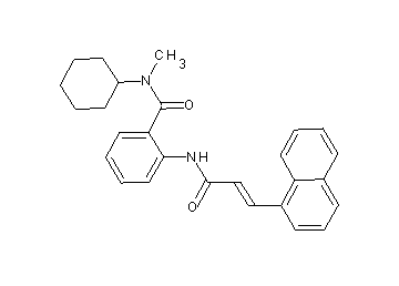 N-cyclohexyl-N-methyl-2-{[3-(1-naphthyl)acryloyl]amino}benzamide