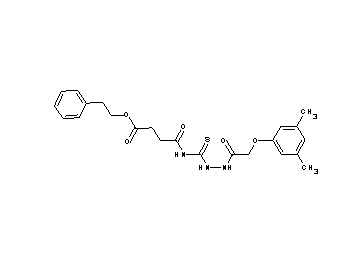 2-phenylethyl 4-[({2-[(3,5-dimethylphenoxy)acetyl]hydrazino}carbonothioyl)amino]-4-oxobutanoate