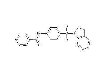 N-[4-(2,3-dihydro-1H-indol-1-ylsulfonyl)phenyl]isonicotinamide