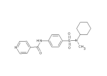 N-(4-{[cyclohexyl(methyl)amino]sulfonyl}phenyl)isonicotinamide