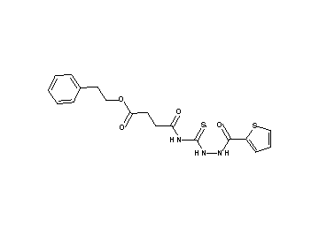 2-phenylethyl 4-oxo-4-({[2-(2-thienylcarbonyl)hydrazino]carbonothioyl}amino)butanoate