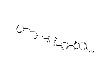 2-phenylethyl 4-[({[4-(6-methyl-1,3-benzothiazol-2-yl)phenyl]amino}carbonothioyl)amino]-4-oxobutanoate - Click Image to Close