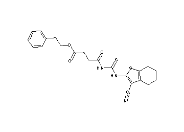 2-phenylethyl 4-({[(3-cyano-4,5,6,7-tetrahydro-1-benzothien-2-yl)amino]carbonothioyl}amino)-4-oxobutanoate