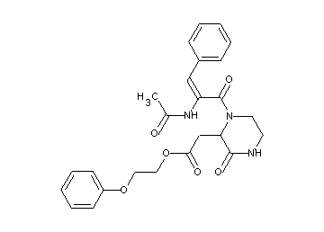 2-phenoxyethyl {1-[2-(acetylamino)-3-phenylacryloyl]-3-oxo-2-piperazinyl}acetate