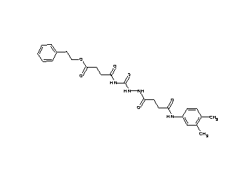 2-phenylethyl 4-{[(2-{4-[(3,4-dimethylphenyl)amino]-4-oxobutanoyl}hydrazino)carbonothioyl]amino}-4-oxobutanoate