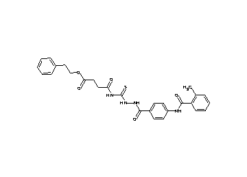 2-phenylethyl 4-{[(2-{4-[(2-methylbenzoyl)amino]benzoyl}hydrazino)carbonothioyl]amino}-4-oxobutanoate
