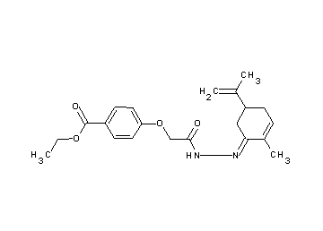 ethyl 4-{2-[2-(5-isopropenyl-2-methyl-2-cyclohexen-1-ylidene)hydrazino]-2-oxoethoxy}benzoate