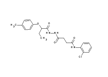 N-(2-chlorophenyl)-4-{2-[2-(4-methylphenoxy)butanoyl]hydrazino}-4-oxobutanamide