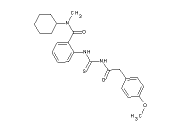 N-cyclohexyl-2-[({[(4-methoxyphenyl)acetyl]amino}carbonothioyl)amino]-N-methylbenzamide