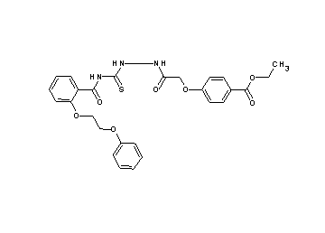 ethyl 4-{2-oxo-2-[2-({[2-(2-phenoxyethoxy)benzoyl]amino}carbonothioyl)hydrazino]ethoxy}benzoate