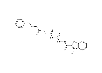 2-phenylethyl 4-[({2-[(3-chloro-1-benzothien-2-yl)carbonyl]hydrazino}carbonothioyl)amino]-4-oxobutanoate