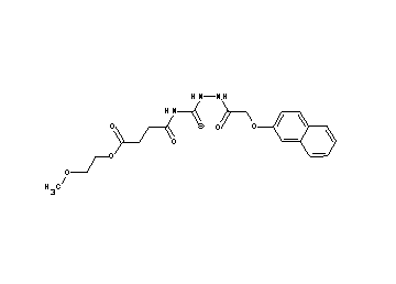 2-methoxyethyl 4-[({2-[(2-naphthyloxy)acetyl]hydrazino}carbonothioyl)amino]-4-oxobutanoate