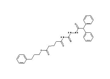 3-phenylpropyl 5-({[2-(diphenylacetyl)hydrazino]carbonothioyl}amino)-5-oxopentanoate
