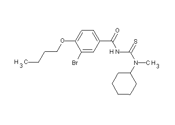 3-bromo-4-butoxy-N-{[cyclohexyl(methyl)amino]carbonothioyl}benzamide