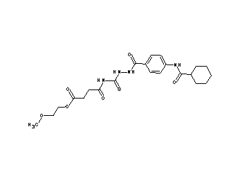 2-methoxyethyl 4-{[(2-{4-[(cyclohexylcarbonyl)amino]benzoyl}hydrazino)carbonothioyl]amino}-4-oxobutanoate