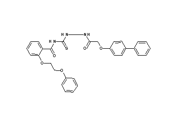 N-({2-[(4-biphenylyloxy)acetyl]hydrazino}carbonothioyl)-2-(2-phenoxyethoxy)benzamide