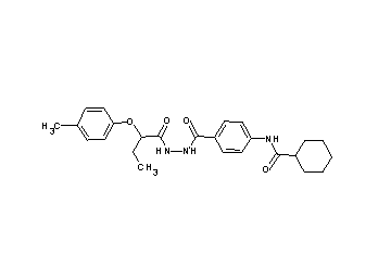 N-[4-({2-[2-(4-methylphenoxy)butanoyl]hydrazino}carbonyl)phenyl]cyclohexanecarboxamide - Click Image to Close
